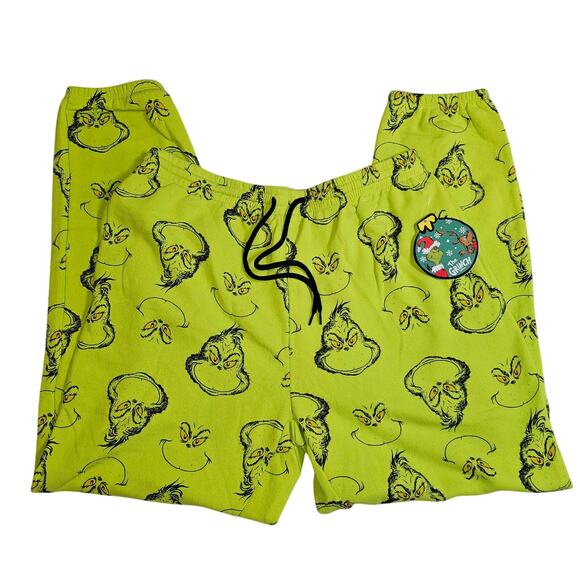 New with tags Grinch Sweatpants Lounge pants Size XL Drawstring Waist 15-18 - Picture 1 of 8